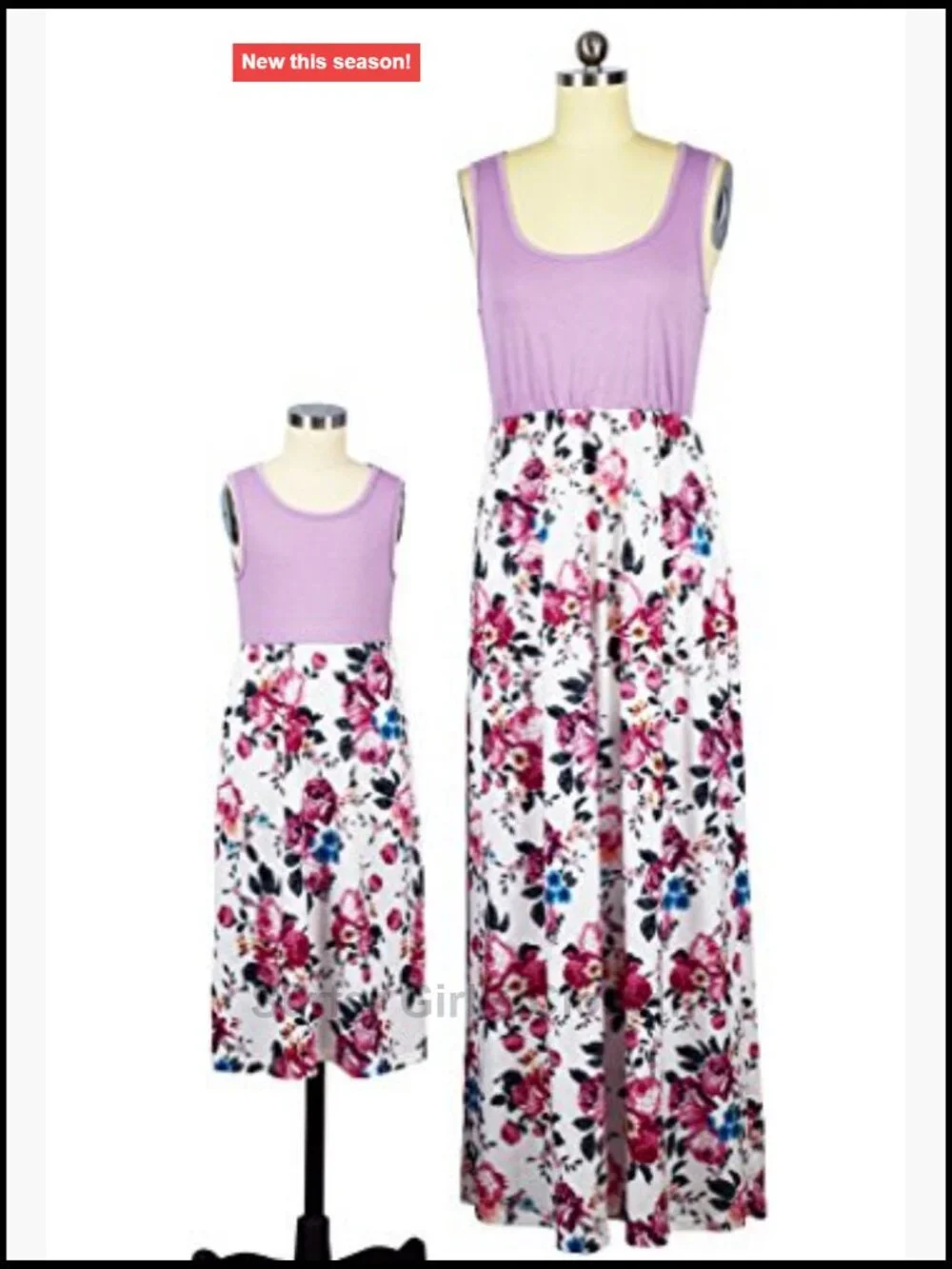 Floral Sleeveless Maxi Dress with Pockets Matching Family Outfits